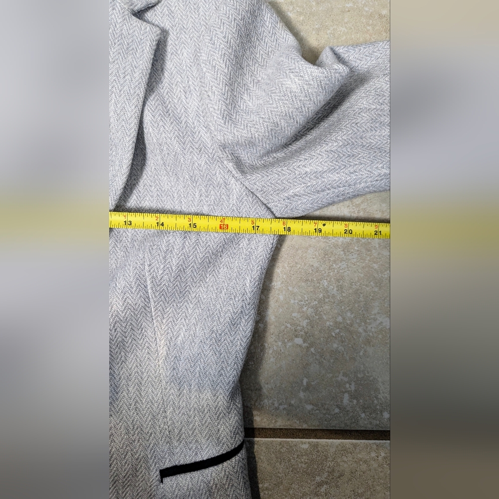 Zara Light Grey Cotton Jersey Blazer  size Medium - Picture 8 of 8